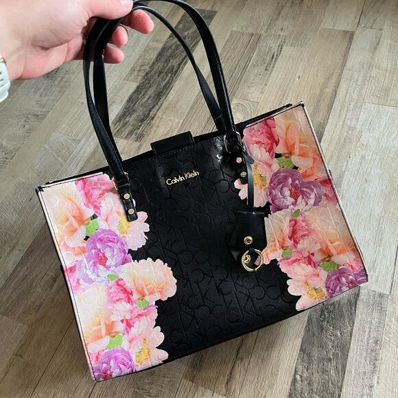 Calvin Klein Floral Tote Bag - Picture 1 of 5